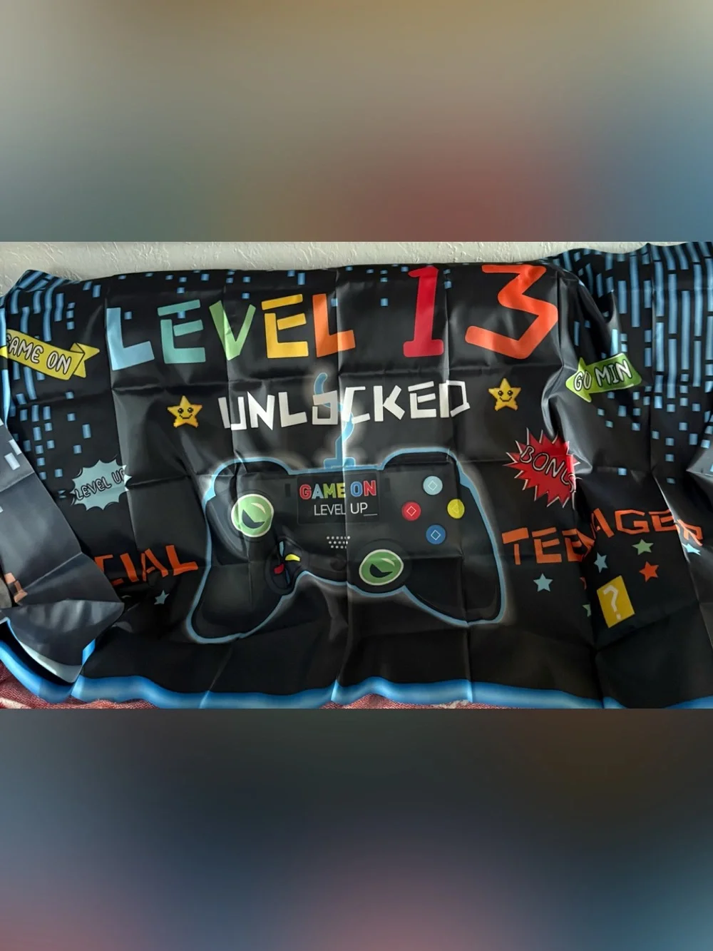 Video Game Themed Backdrop Banner for 13th Birthday or anniversary